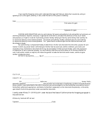 General Power of Attorney Template - California, Page 3