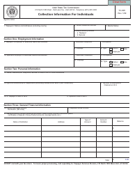 Form TC-805 Collection Information for Individuals - Utah