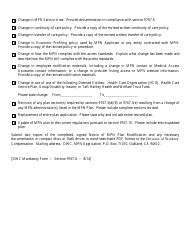 DWC Form 9767.8 Notice of Medical Provider Network Plan Modification - California, Page 2
