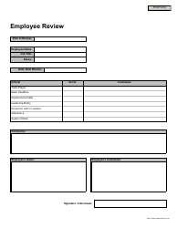 Document preview: Employee Review Template