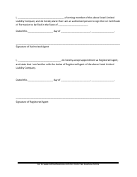 LLC Certificate of Formation Template, Page 3