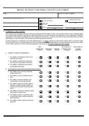 Document preview: Form SSA-4734-F4-SUP Mental Residual Functional Capacity Assessment
