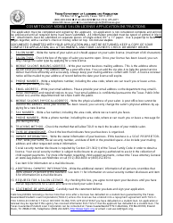 TDLR Form COS013 Cosmetology Mobile Salon License Application - Texas