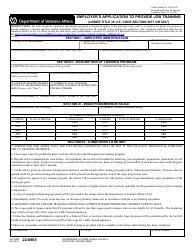 Document preview: VA Form 22-8865 Employer's Application to Provide Job Training