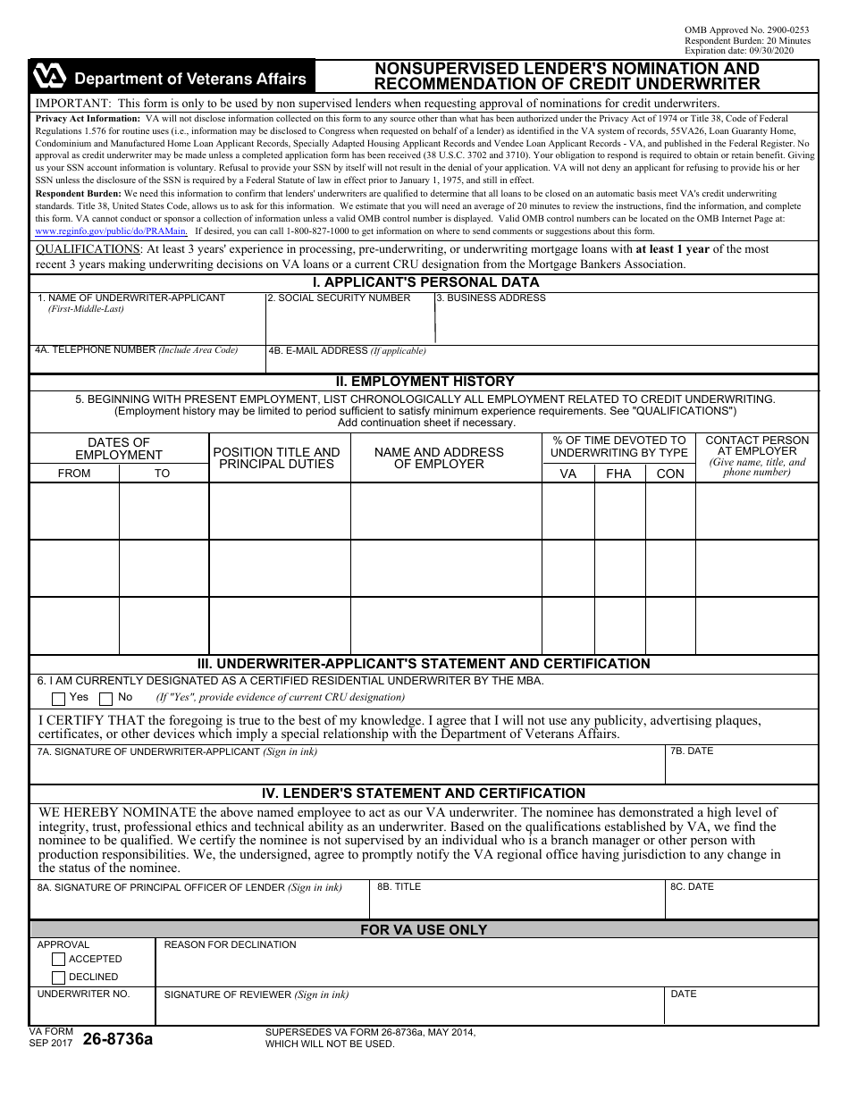 VA Form 26-8736a - Fill Out, Sign Online and Download Fillable PDF ...