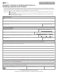 Form 01-929 Exemption Certificate for Qualifying Data Centers or Qualifying Large Data Center Projects - Texas