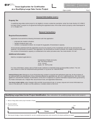 Form AP-236 Texas Application for Certification as a Qualifying Large Data Center Project - Texas, Page 2