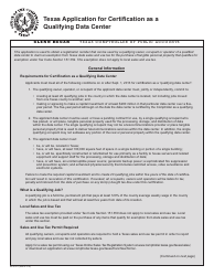 Form AP-233 Texas Application for Certification as a Qualifying Data Center - Texas