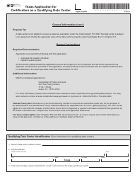 Form AP-233 Texas Application for Certification as a Qualifying Data Center - Texas, Page 2