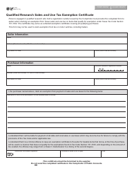 Form 01-931 Qualified Research Sales and Use Tax Exemption Certificate - Texas
