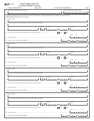 Form AP-168 Texas Application for Customs Broker License - Texas, Page 3