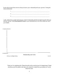 Couples Counseling Initial Intake Form - Questions, Page 4
