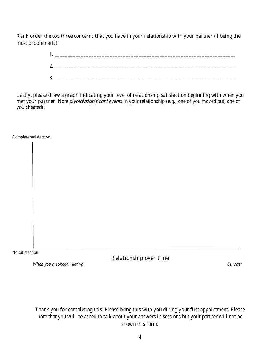 Couples Counseling Initial Intake Form Questions Fill Out Sign Online And Download Pdf 3386