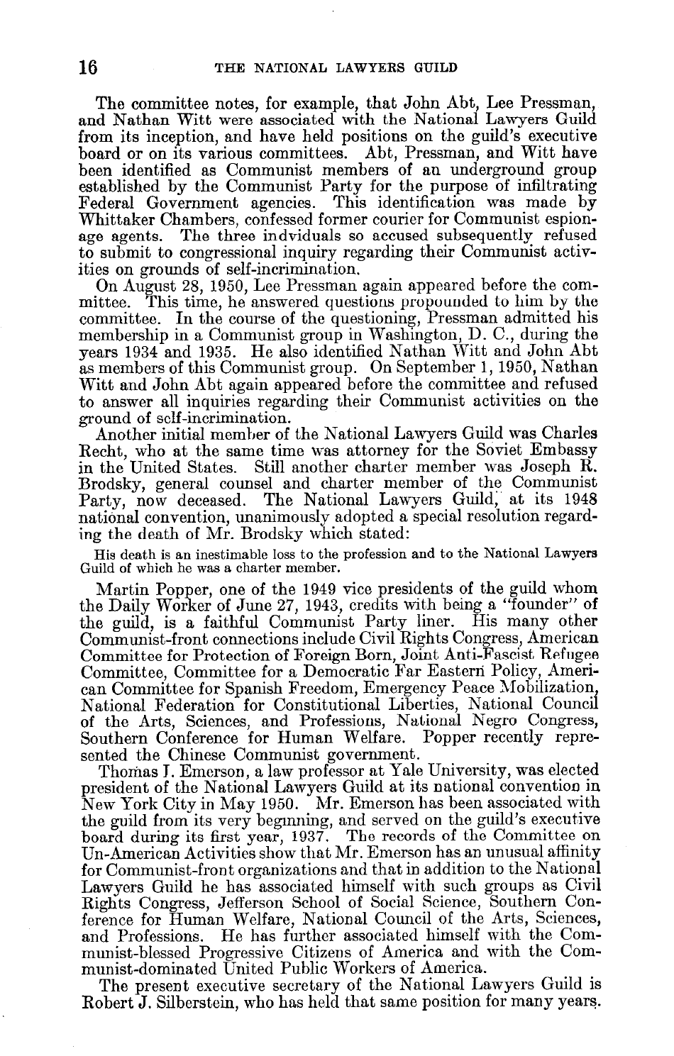 Report on the National Lawyers Guild - Legal Bulwark of the Communist Party, Page 18