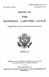 Report on the National Lawyers Guild - Legal Bulwark of the Communist Party