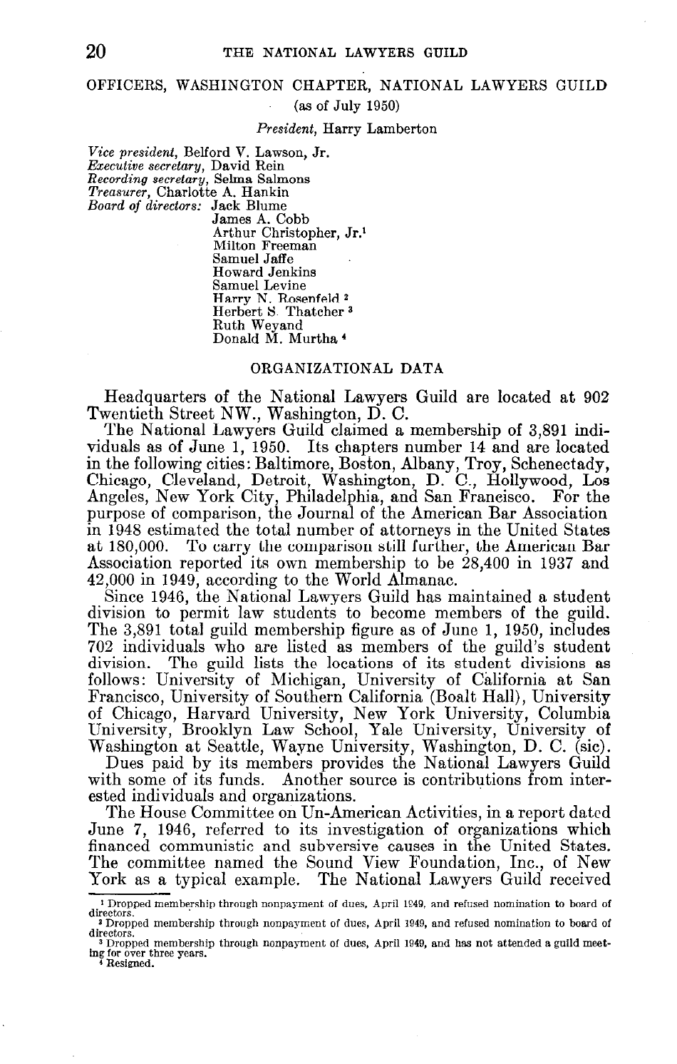 Report on the National Lawyers Guild - Legal Bulwark of the Communist Party, Page 22