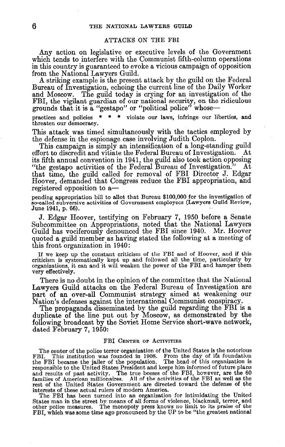 Report on the National Lawyers Guild - Legal Bulwark of the Communist Party, Page 8