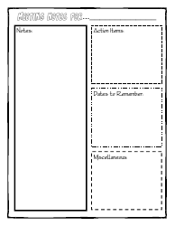 Document preview: Meeting Notes Template - Black and White
