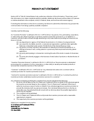 Form PTO/SB/2048A Complaint Regarding Invention Promoter, Page 2