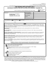 Form PTO/SB/29 &quot;For Design Applications Only: Continued Prosecution Application (CPA) Request Transmittal&quot;
