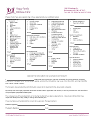 Acupuncture Patient Intake/Health History Form - Happy Family Wellness Clinic, Page 2