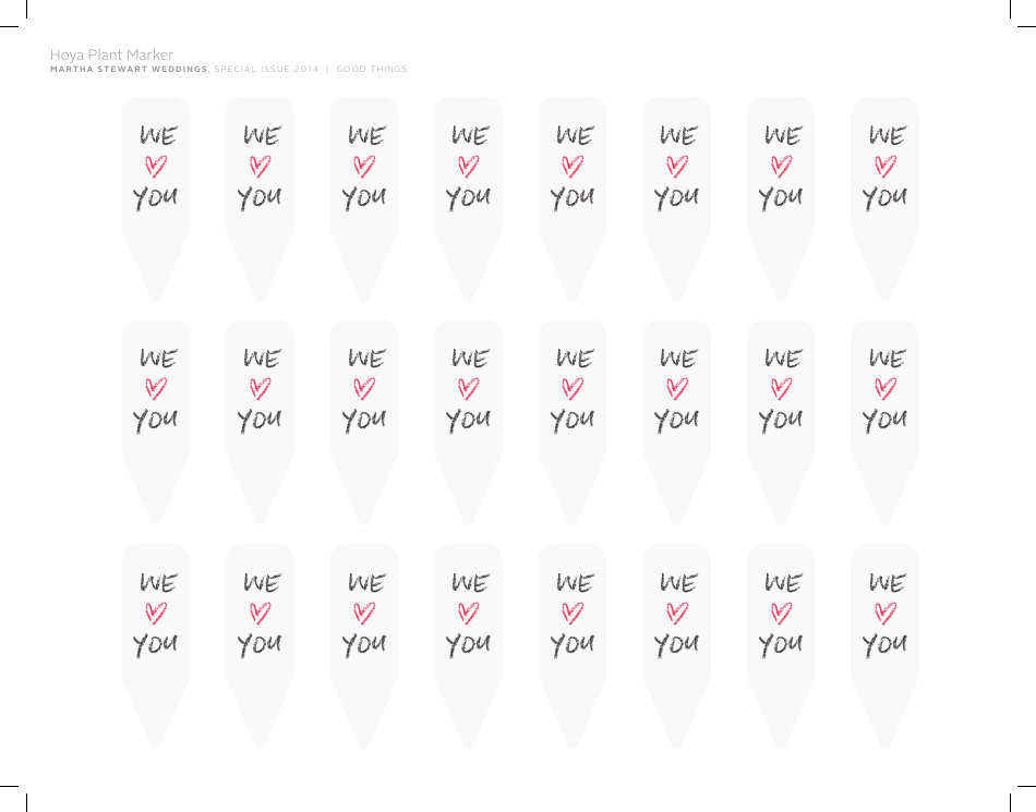 We Love You Tag Templates Download Printable PDF | Templateroller