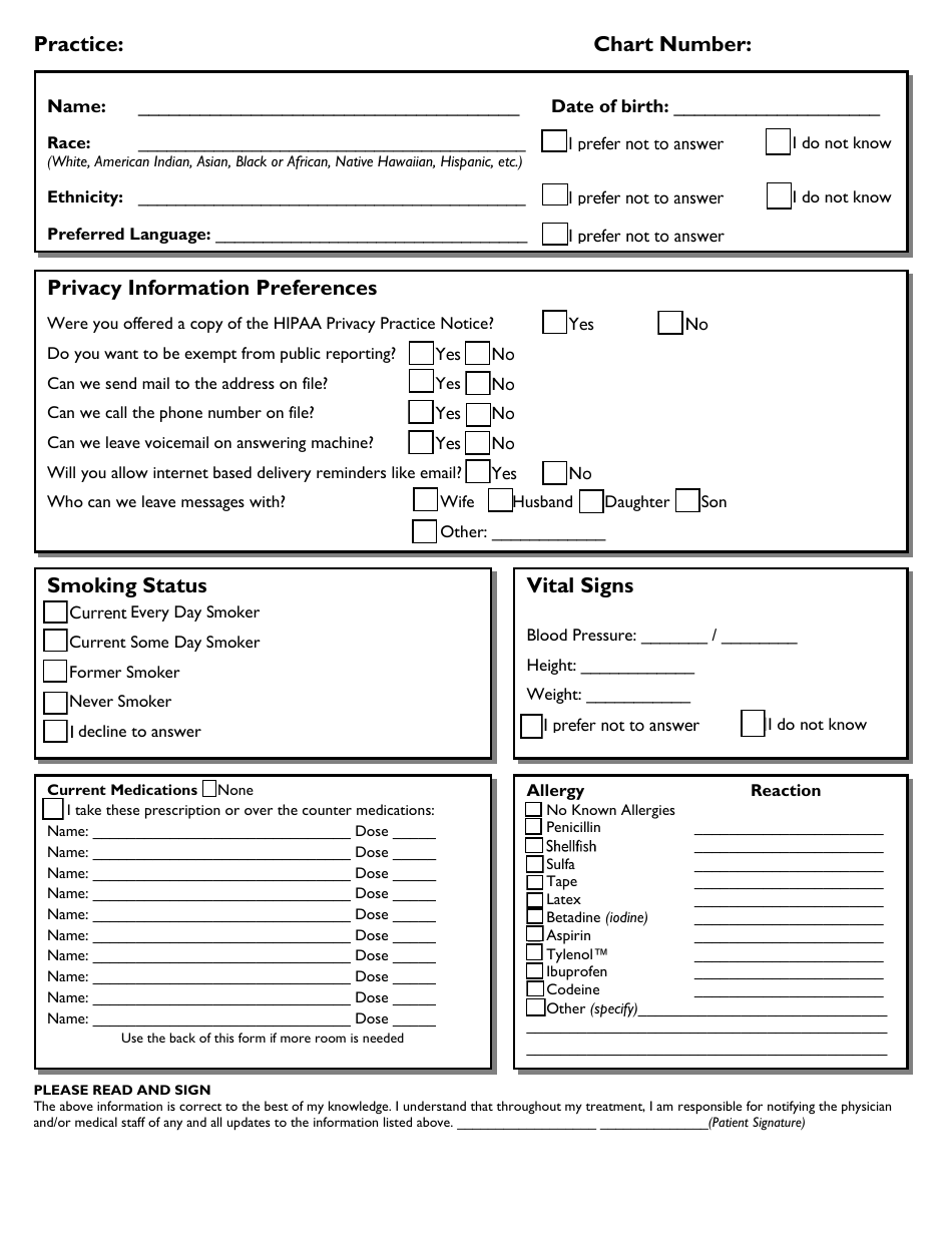 New Patient Intake Form Tables Fill Out Sign Online And Download Pdf Templateroller 9790