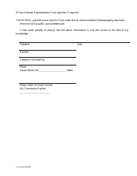 Form SCCA/269 Petition and Affidavit for Discarded or Abandoned Vehicles Property Mobile Home - South Carolina, Page 4