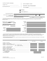 Form 350PC &quot;Inventory and Appraisement Form&quot; - South Carolina