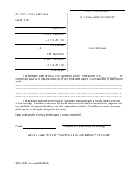 Form SCCA/705 &quot;Counterclaim&quot; - South Carolina
