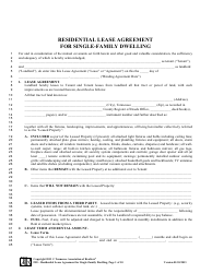 Document preview: Form F58 Residential Lease Agreement for Single-Family Dwelling - Tennessee Association of Realtors - Tennessee