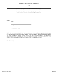 Form DOS-1369-F-I Application for Authority - New York, Page 3