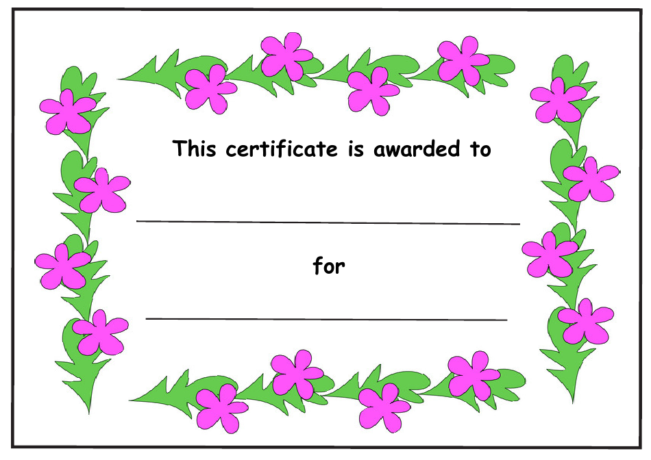 Floral Certificate Template - A beautifully designed certificate template with floral elements.