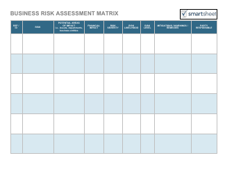 Document preview: Business Risk Assessment Matrix Schedule Template
