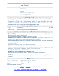 Document preview: Sample Dental Nurse Resume