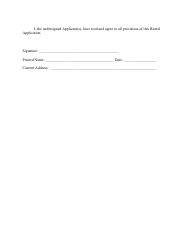 Commercial Tenant Application Form - Vermont, Page 4