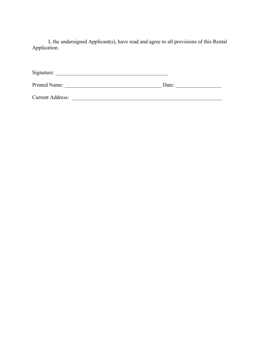 Commercial Tenant Application Form - Vermont, Page 4