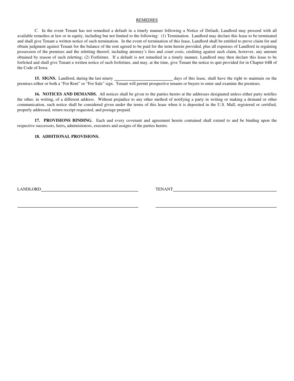 Lease - Business Property - Short Form, Page 3