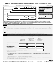 IRS Form 945-X Adjusted Annual Return of Withheld Federal Income Tax or Claim for Refund