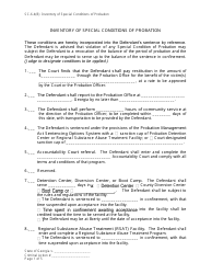 Form SC-6.4(B) Inventory of Special Conditions of Probation - Georgia (United States)