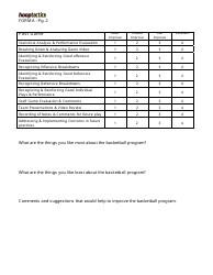 Basketball Program Review Template - Hooptactics, Page 2