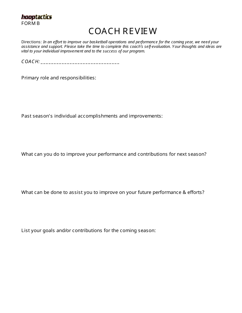 Basketball Program Review Template - Hooptactics, Page 3