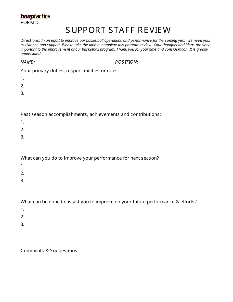 Basketball Program Review Template - Hooptactics, Page 6