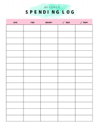 &quot;Green-Pink Monthly Bills Payment Log Template&quot;, Page 4