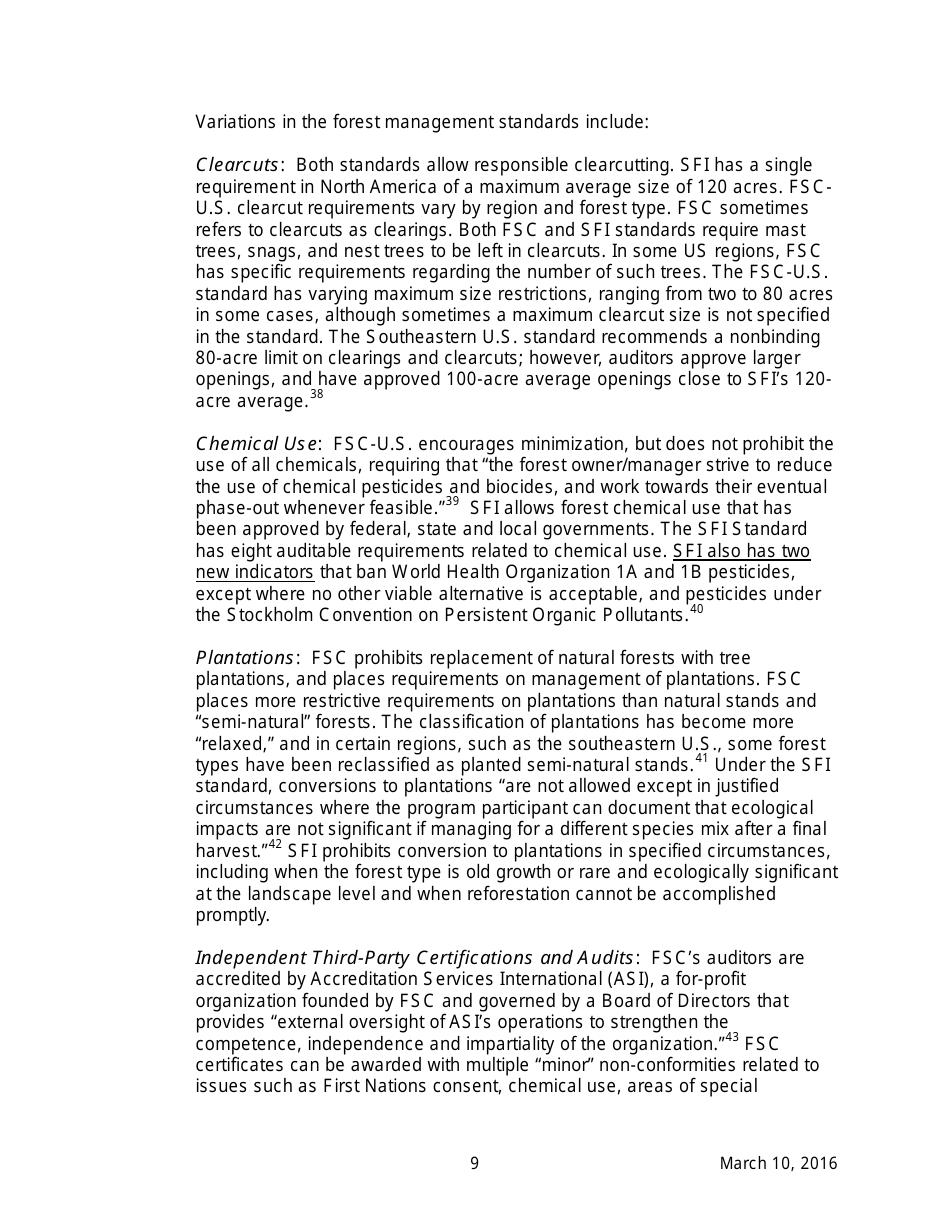 AFpa White Paper: Sustainable Forestry and Certification Programs in the United States, Page 9