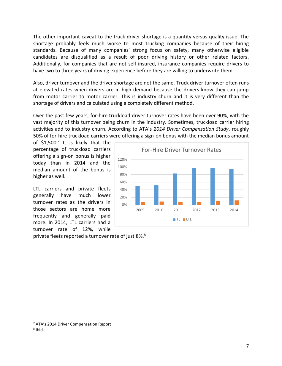 Truck Driver Shortage Analysis - Bob Costello, Rod Suarez, Page 8