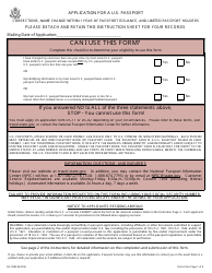 Form DS-5504 Application for a U.S. Passport, Corrections, Name Change Within 1 Year of Passport Issuance, and Limited Passport Holders
