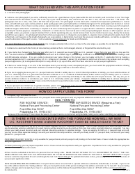 Form DS-5504 Application for a U.S. Passport, Corrections, Name Change Within 1 Year of Passport Issuance, and Limited Passport Holders, Page 2