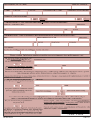 Form DS-5504 Application for a U.S. Passport, Corrections, Name Change Within 1 Year of Passport Issuance, and Limited Passport Holders, Page 6