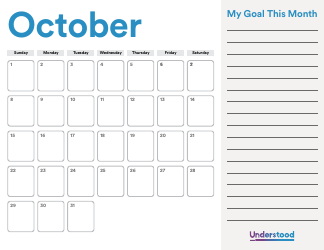 Goals Calendar Template, Page 10